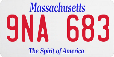MA license plate 9NA683