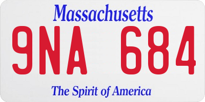 MA license plate 9NA684