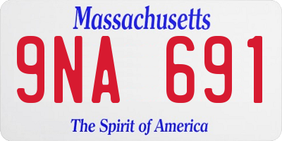 MA license plate 9NA691