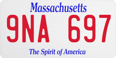 MA license plate 9NA697