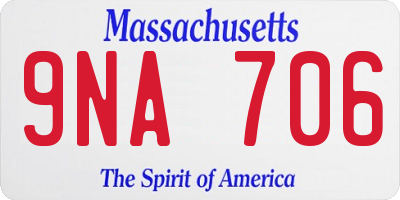 MA license plate 9NA706