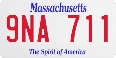 MA license plate 9NA711