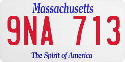 MA license plate 9NA713