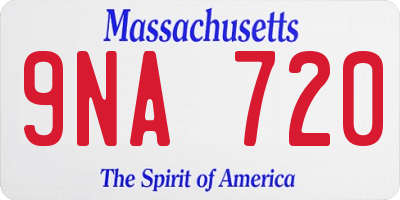 MA license plate 9NA720