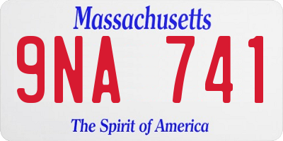 MA license plate 9NA741