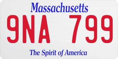 MA license plate 9NA799