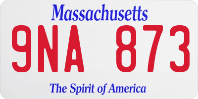 MA license plate 9NA873