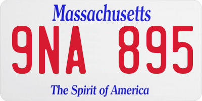 MA license plate 9NA895