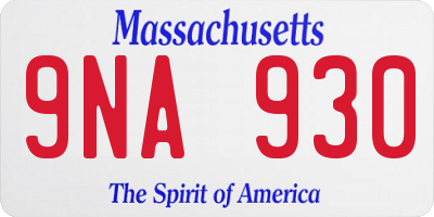 MA license plate 9NA930