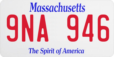 MA license plate 9NA946