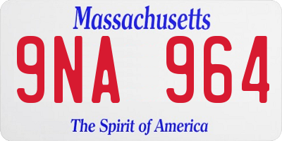 MA license plate 9NA964