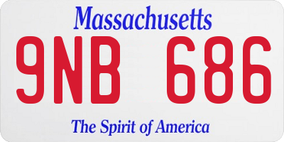 MA license plate 9NB686