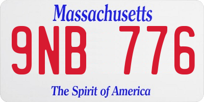 MA license plate 9NB776