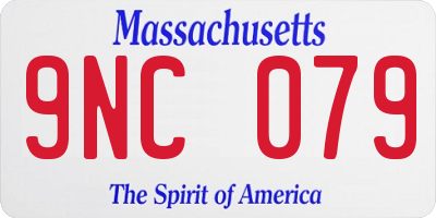MA license plate 9NC079