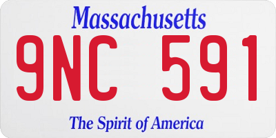 MA license plate 9NC591