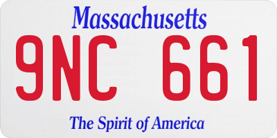 MA license plate 9NC661