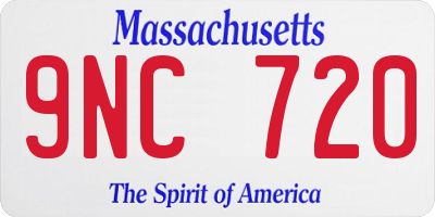 MA license plate 9NC720