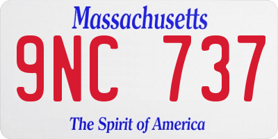 MA license plate 9NC737