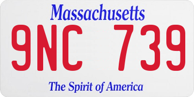 MA license plate 9NC739