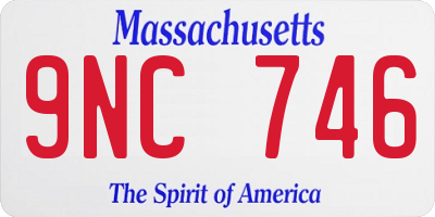 MA license plate 9NC746