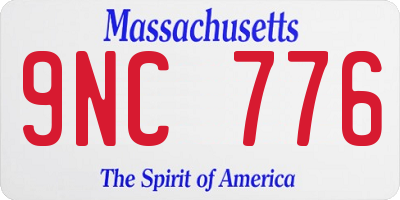 MA license plate 9NC776
