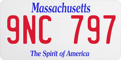 MA license plate 9NC797