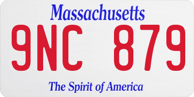 MA license plate 9NC879