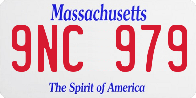 MA license plate 9NC979