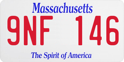 MA license plate 9NF146