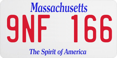 MA license plate 9NF166