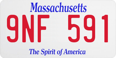 MA license plate 9NF591