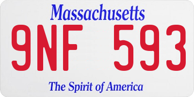 MA license plate 9NF593