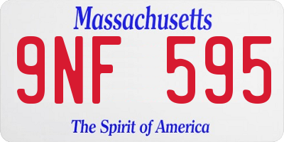 MA license plate 9NF595
