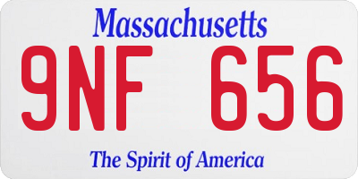 MA license plate 9NF656