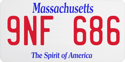 MA license plate 9NF686