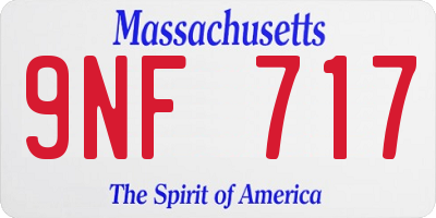 MA license plate 9NF717