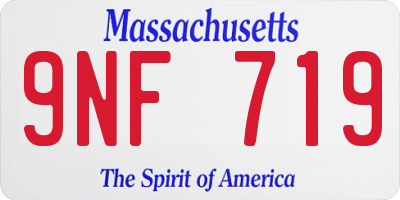 MA license plate 9NF719