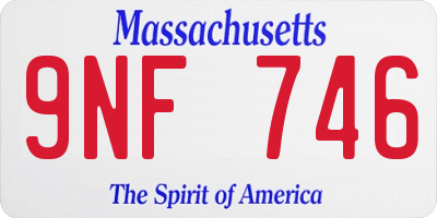 MA license plate 9NF746