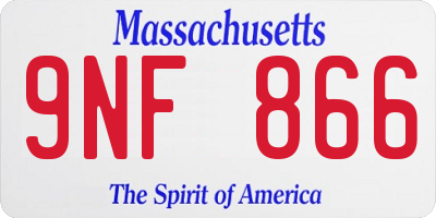 MA license plate 9NF866