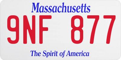 MA license plate 9NF877