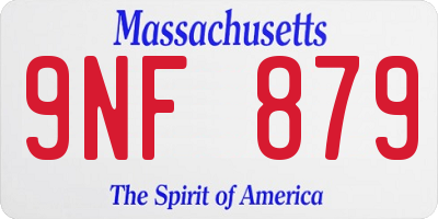 MA license plate 9NF879