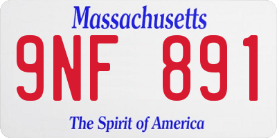 MA license plate 9NF891