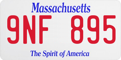 MA license plate 9NF895
