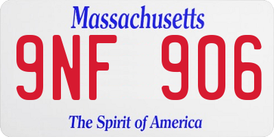 MA license plate 9NF906