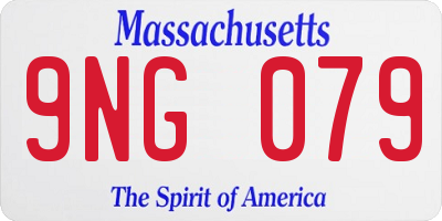 MA license plate 9NG079