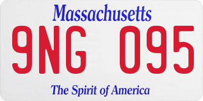 MA license plate 9NG095