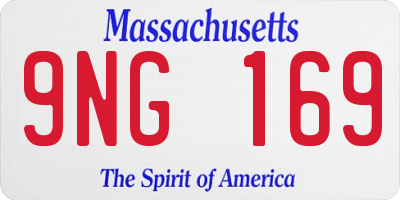 MA license plate 9NG169