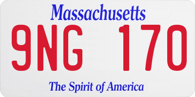 MA license plate 9NG170