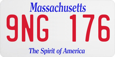 MA license plate 9NG176