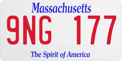 MA license plate 9NG177